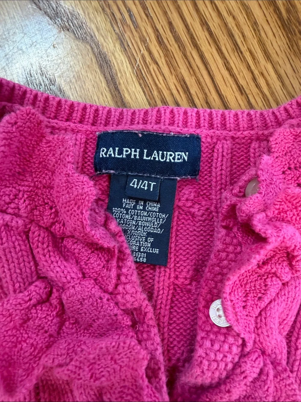 Girl’s Ralph Lauren Sweater. Size 4/4T. Excellent Condition.